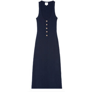 G. by Goop Brooke Henley Sweaterdress Sleeveless Navy 10/12